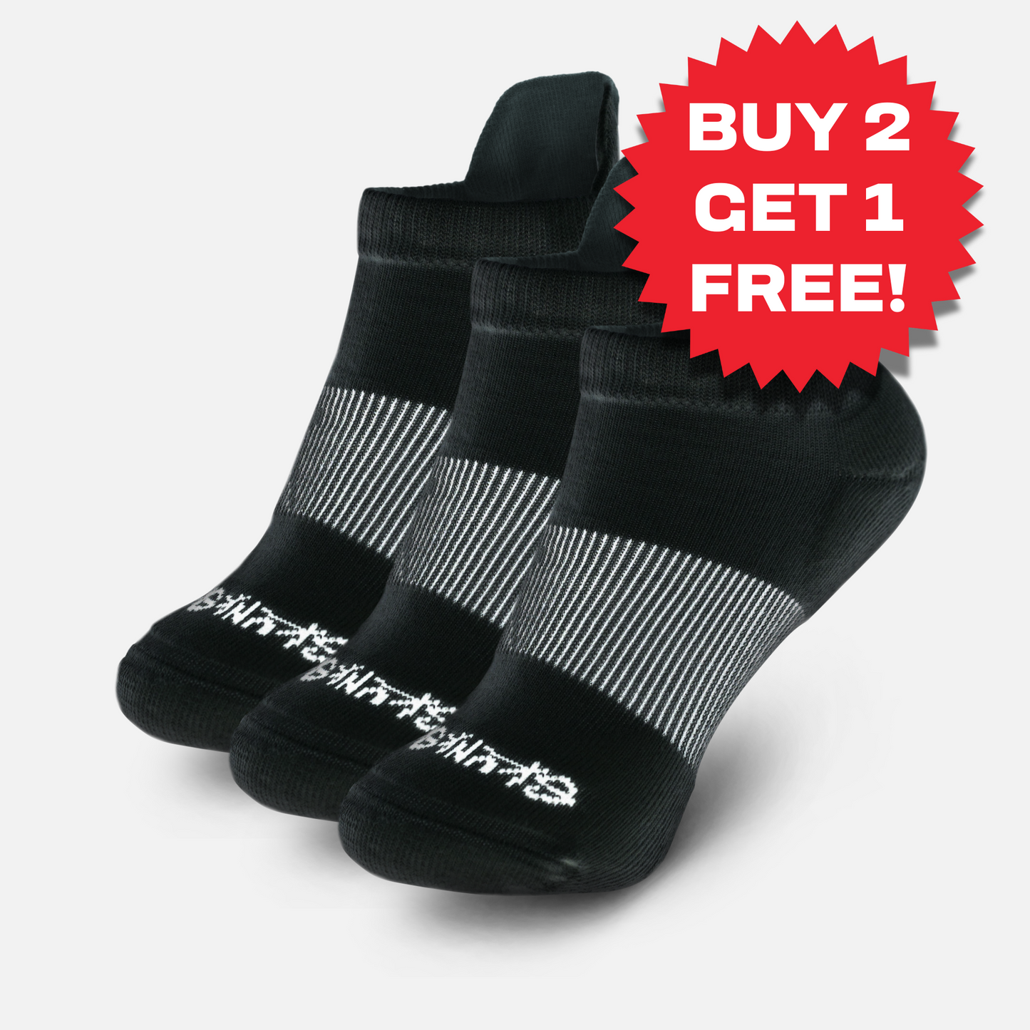 3 - Odorless Performance Ankle Tab Socks (B2G1F)