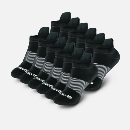 [B] Odorless Ankle Tab Socks - 12 Pack