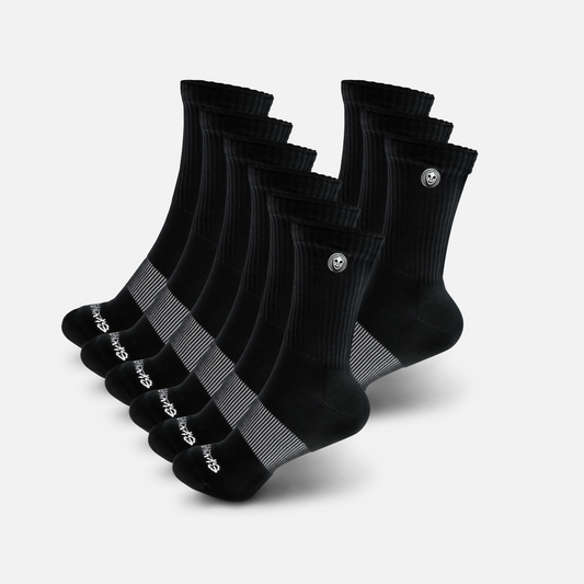 [B] Odorless Crew Socks - 9 Pack