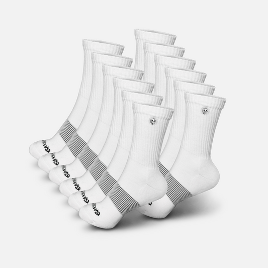 [B] Odorless Crew Socks - 12 Pack