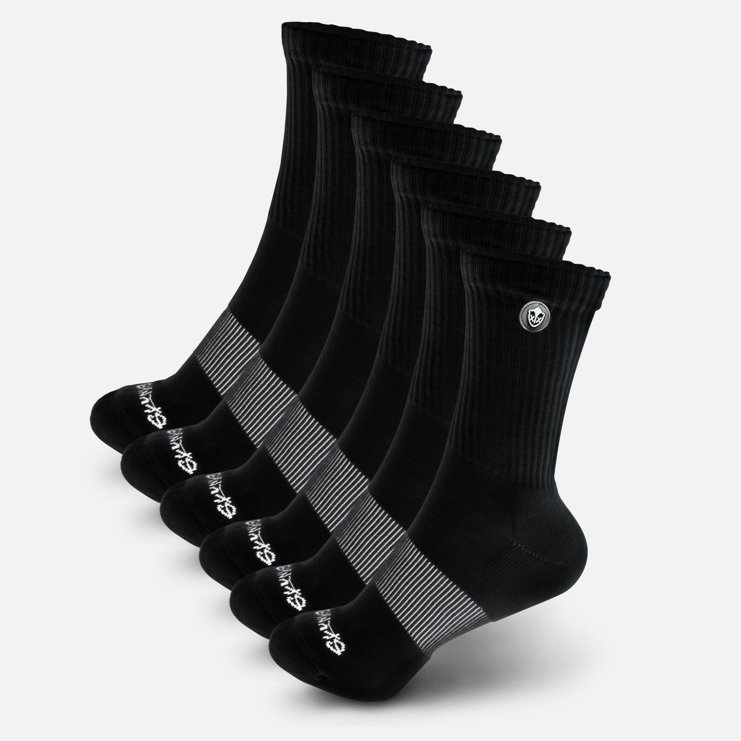 Odorless crew socks 6 pack by Skunk Skin anti odor moisture wicking socks